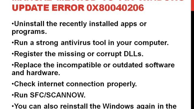Fix Windows Update Error 0x80040206 смотреть онлайн