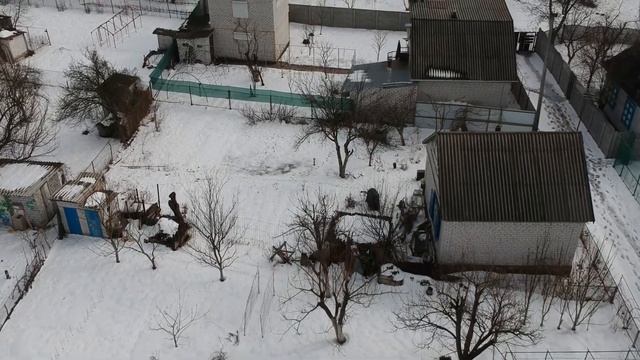 Ул. Цветочная зимой с высоты птичьего полета смотреть онлайн