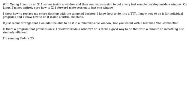 Unix & Linux: Xming for Linux? (Aka run a display/x11 server inside a window) смотреть онлайн