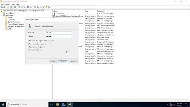Create new User Account ,OU in Windows Server 2022 !! HINDI !! VIDEO 5 смотреть онлайн