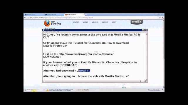 How to download the new Mozzilla Firefox 7.0 смотреть онлайн