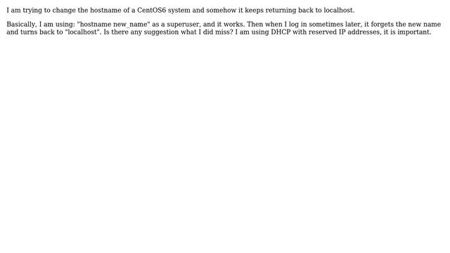 Unix & Linux: Hostname keeps turning back to localhost смотреть онлайн