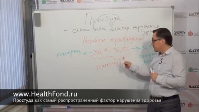 ТЕРМОРЕГУЛЯЦИЯ. Механизм терморегуляции. фрагмент из семинара Заболотного К.Б. "Простуда" смотреть онлайн
