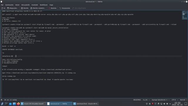 ownCloud rendszer telepítése localhostra CentOS 8 alapon (VirtualBox) смотреть онлайн