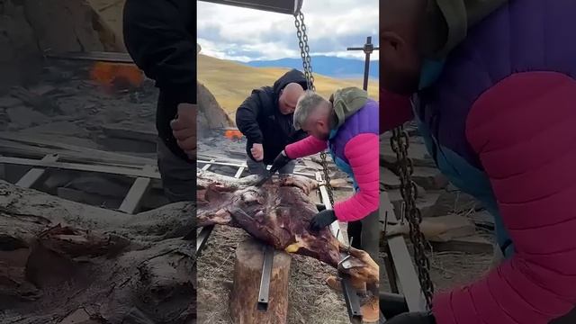 Готовим бизона в диких условиях!