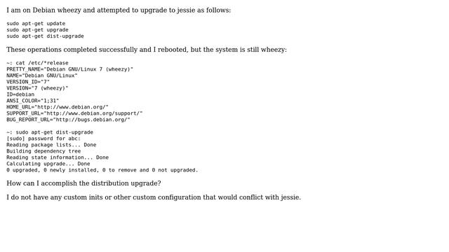 apt-get dist-upgrade does nothing when trying to upgrade from wheezy to jessie (2 Solutions!!) смотреть онлайн