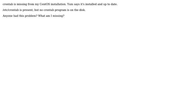 DevOps & SysAdmins: Cronatab missing on CentOS смотреть онлайн