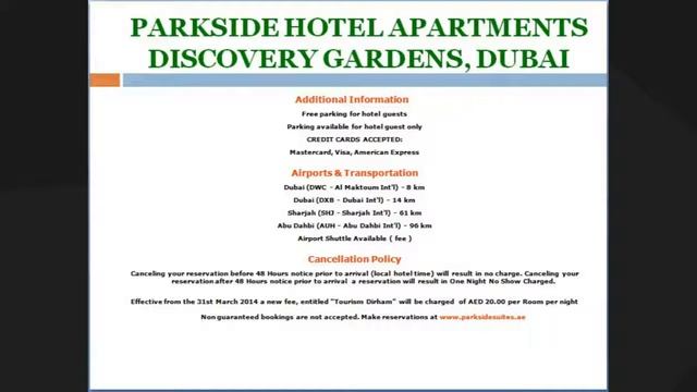Parkside Hotel Apartments