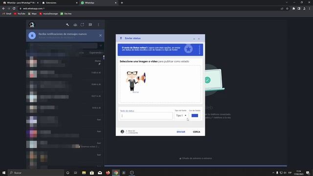 Subir Estados Por WhatsApp Web