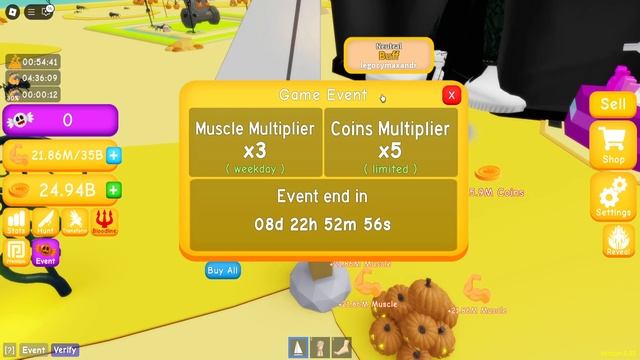 ПОЛУЧАЮ НОВЫЕ СТАДИИ И ТРАЧУ ВСЕ СВОИ РОБАКСЫ в НОВОМ ЛИФТИНГ СИМУЛЯТОРЕ В РОБЛОКС смотреть онлайн