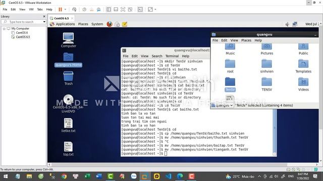 Lab4 tạo và quản lý tập tin và thư mục bằng những câu lệnh trong hệ điều hành Linux centOS và Win 1 смотреть онлайн