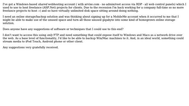 Unix & Linux: Rolling Your Own Online Storage on Shared Hosting Account смотреть онлайн