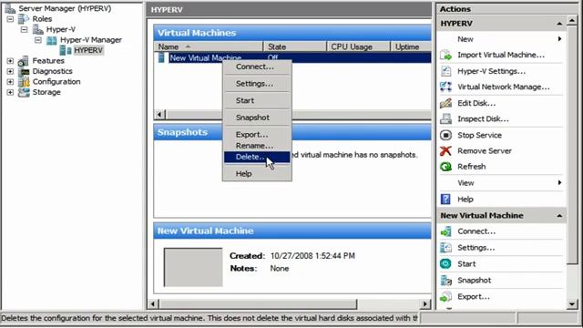 Windows Server 2008 Hyper V Creating a Virtual Machine YouTube 360p смотреть онлайн