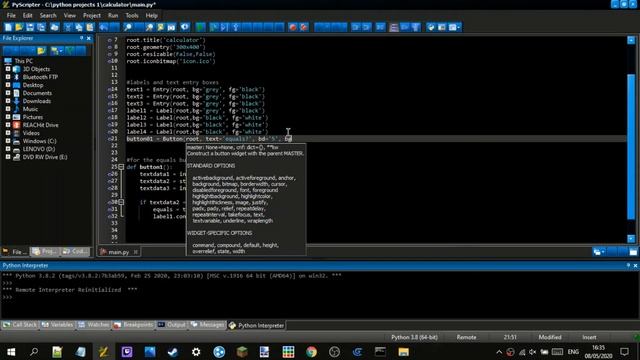 how to make a calculator with python and tkinter смотреть онлайн