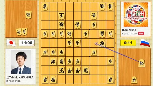 2 учебная партия с японскими профессионалами. Александр Русанов – Таити Накамура