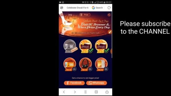 UC BROWSER DIWALI OFFER ###30000 RUPPY PAYTM CASH