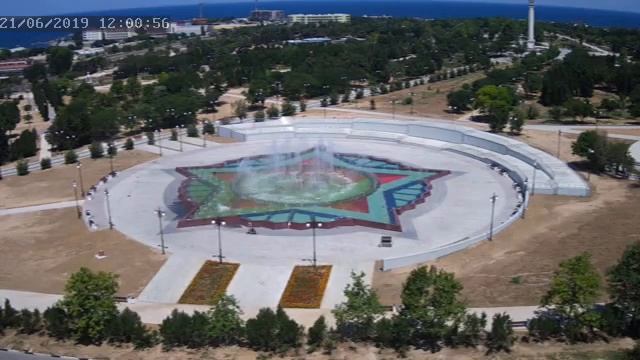 Парк Победы. Строительство фонтана..21 июня 2019 года