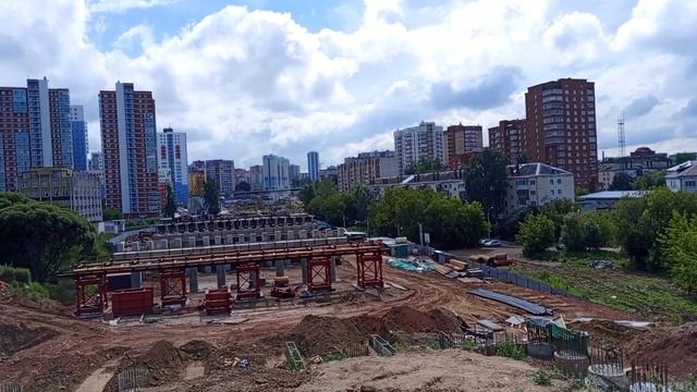 Строительство дороги в Перми, ул.  Карпинского-Пушкина.18.07.2024.