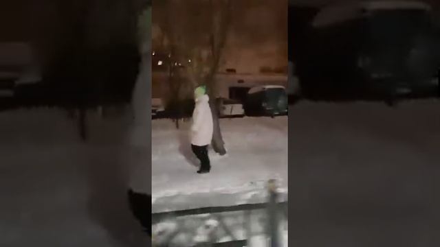 На Самаркандском бульваре женщина решила спилить голубую Ёлку смотреть онлайн