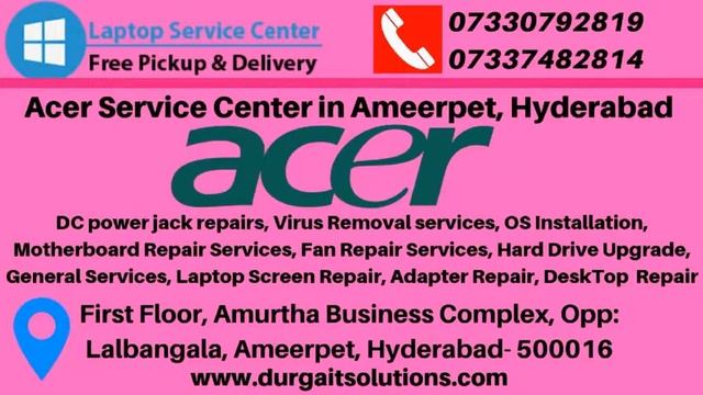 Acer Laptop Service Center in Ameerpet, Hyderabad. смотреть онлайн