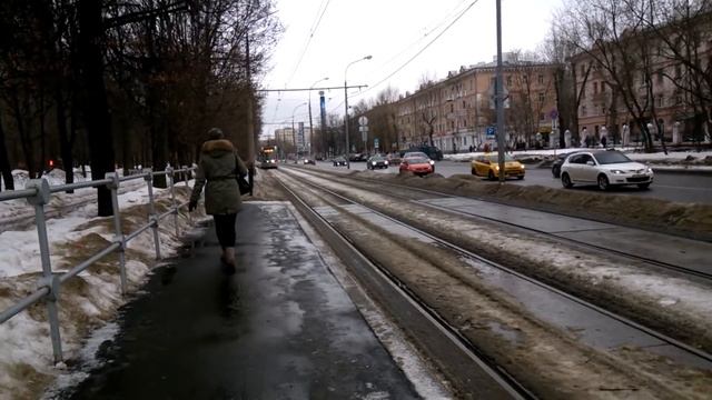 Остановка Нелидовская Улица, Трамвай Pesa 71-414 смотреть онлайн