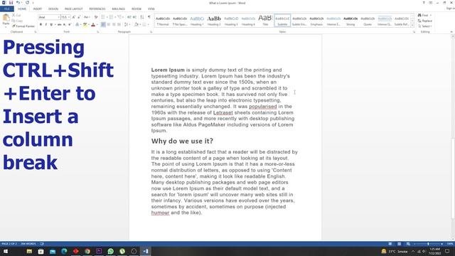 How to Insert a column break with Keyboard | Microsoft Word Keyboard Shortcut for Windows 10 & 11 смотреть онлайн
