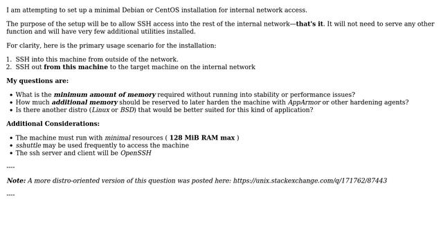 Unix & Linux: Memory Required for SSH-only Linux Setup смотреть онлайн