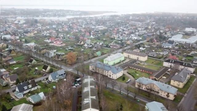 город Пярну с высоты. смотреть онлайн