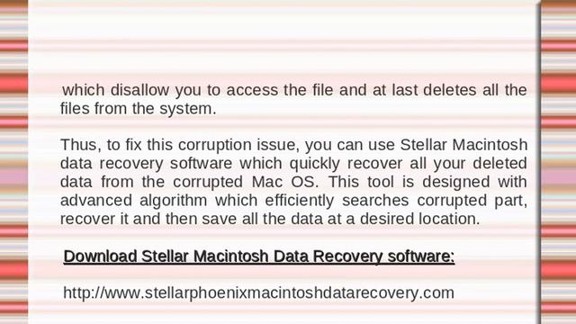 Review of Stellar Macintosh Data Recovery Software смотреть онлайн