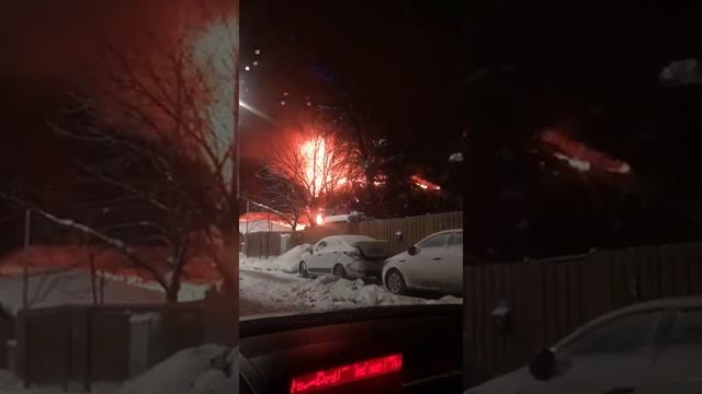 Пожар на Носовихинском шоссе 13.01.2019 смотреть онлайн