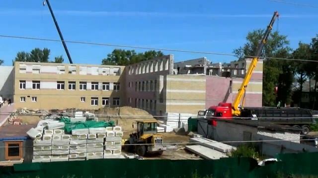 Строительство будущего корпуса школы на Владимирской улице города Вязники. Съемка 02 - 27.06.2023