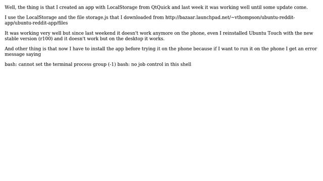 Ubuntu: LocalStorage on Ubuntu SDK and Ubuntu Touch? смотреть онлайн