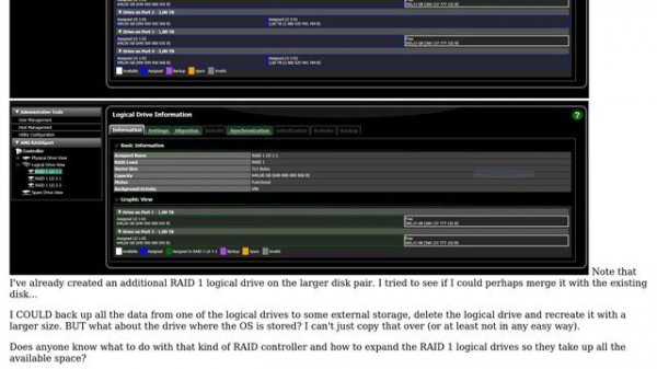 AMD Raid (RaidXpert) and expanding RAID 1 logical drives