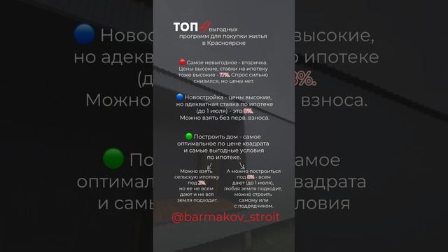 КАКОЕ ЖИЛЬЕ ВЫГОДНЕЕ КУПИТЬ В КРАСНОЯРСКЕ НА 2024г