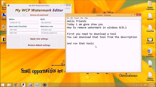 Remove Watermark in Windows 8 or 8.1 смотреть онлайн