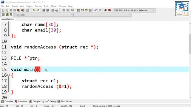 How to Random Access Record from Binary File | C Language LECTURE – 99 | смотреть онлайн