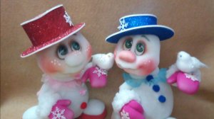 Снеговик из капрона 1