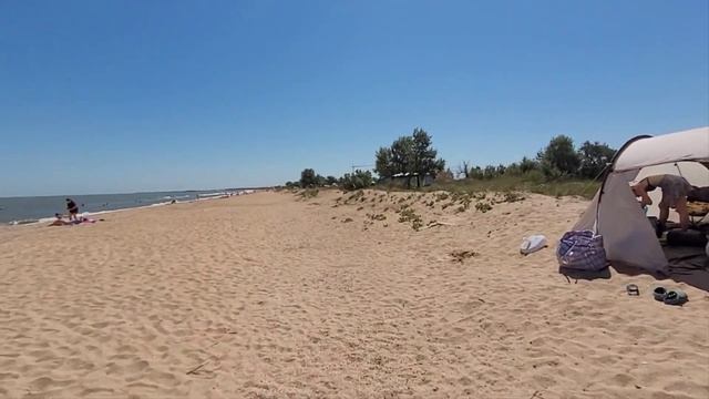 Дикие пляжи 2024 г. Голубицкая, Азовское море. Автокемпинг Дружба, палатки на пляже дикарями. смотреть онлайн