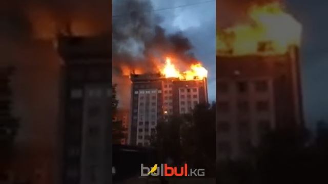 Горят дома в центре Бишкека| Пожар в Бишкеке| 23/06/2016 смотреть онлайн