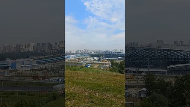 Вид со смотровой площадки на Новосибирск #новосибирск #новостиновосибирска смотреть онлайн