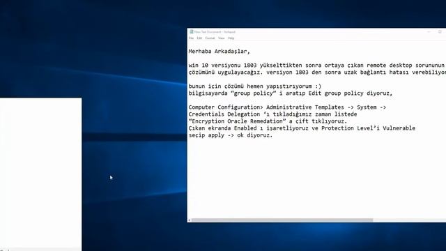 Win10 Versiyon 1803 Remote Desktop Sorunu смотреть онлайн