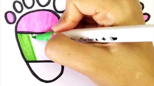 Сурет салу табан | Как нарисовать следы от ног | How to draw footprints смотреть онлайн