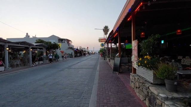 Evening Walk Tigaki Strip in Kos, Greece / July 2023 смотреть онлайн