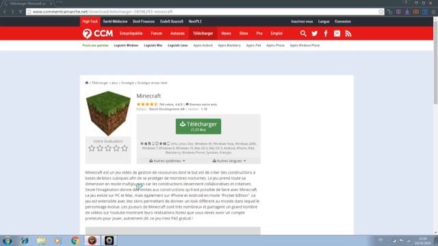 comment telecharger minecraft sur pc windows 7,8,vista et 10 смотреть онлайн