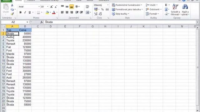 d.kurzy - MS Office 2010 light - 2.10 Excel - řazení dat смотреть онлайн