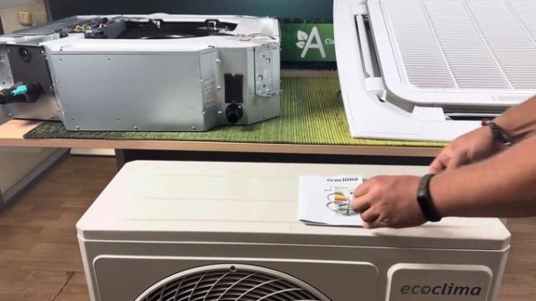 Обзор на кассетный кондиционер Ecoclima Profi Line On-Off. Модель - ECLCA-TC24/4R1.