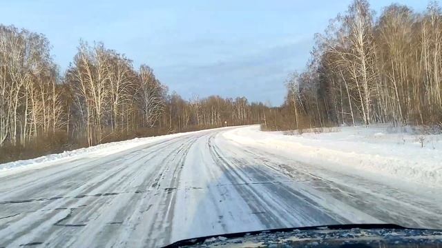 Дорога Куйбышев-Северное в Новосибирской области. Январь 2024 смотреть онлайн