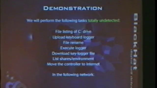 Black Hat Windows 2002 - Bi-directional Communications in a Heavily Protected Environment смотреть онлайн