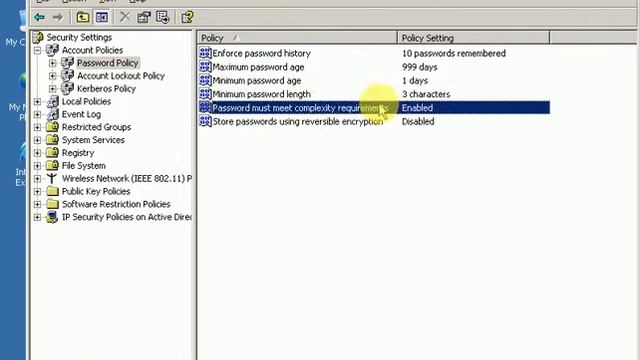 Password Policy server 2003 смотреть онлайн