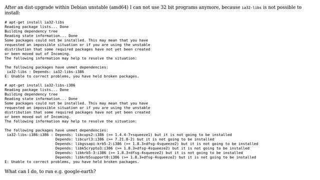 Unix & Linux: Debian unstable: ia32-libs can not be used смотреть онлайн
